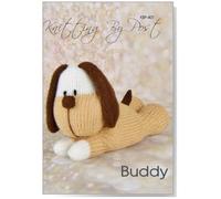 Knitting by Post Knitting Pattern Buddy the Sleepy Puppy from Make Our Cute Doggy Your Soft Toy Pal in Brown and White