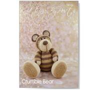 Knitting by Post Knitting Pattern Crumble Teddy Bear from A Cuddly Soft Toy Favourite Ready to be Knit in Brown and Cream