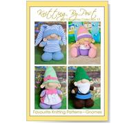 Knitting by Post Knitting Pattern Favourites Booklet 13 - Gnomes. 4 Doll Soft Toy Character Patterns in an A5 Booklet