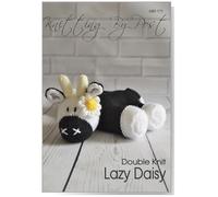 Knitting by Post Knitting Pattern Lazy Daisy Cow Soft Toy from UK Knitting Pattern