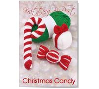Knitting by Post Knitting Pattern Leaflet for Christmas Candy from Soft Toy Christmas Treats A5 Leaflet