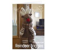 Knitting by Post KNITTING PATTERN Reindeer Baggles Gift Bag From