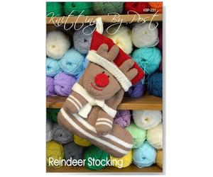 Knitting by Post Knitting Pattern Reindeer Stocking from