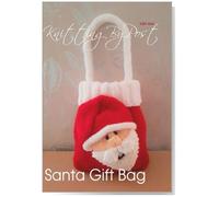 Knitting by Post Knitting Pattern Santa Gift Bag from A Christmas Treat Holder Ready to be Knit in Red and White