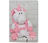 Knitting by Post Knitting Pattern - Skylar The Unicorn Soft Toy Pattern from UK Knitting Pattern