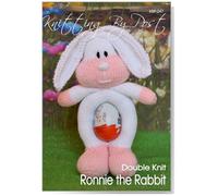 Knitting by Post Ronnie the Chocolate Egg Rabbit Easter Animal Knitters Leaflet Knit Cute Bunnies Handmade Gifts Fun Quick & Easy Beginner Rabbit Soft Toy UK Knits