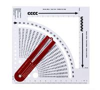 Knitting Calculator and Stitch Counter with 20 Needle Gauge Holes for Determining Stitch Density and Rows per 10 cm, Essential Knitting Tool for Pullovers and