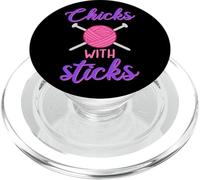 Knitting Chicks With Sticks Wool Craft PopSockets PopGrip for MagSafe