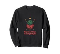 Knitting Christmas Tree Stitches Merry and Bright Sweatshirt