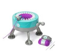 Knitting Circle Station for Kids | Kids Craft Kit for Beginners, Small Knitting Machine, Knit Gloves Hats and Scarves with Two Coloured Yarns