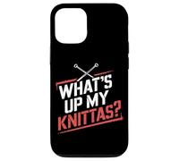 Knitting Community Phrase What's Up My Knittas Case for iPhone 12/12 Pro
