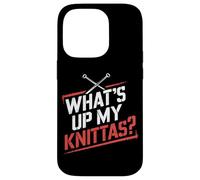Knitting Community Phrase What's Up My Knittas Case for iPhone 14 Pro