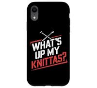 Knitting Community Phrase What's Up My Knittas Case for iPhone XR