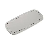 Knitting Crochet Base 20 * 9cm Oval Round Bottom for Knitted Bag PU Leather Base Handmade with Holes DIY Crochet Accessories(Light Grey)