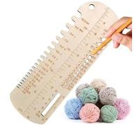 Knitting Crochet Needle Gauge - Measuring Tool, Sock Ruler, Crochet Hook Sizer, Yarn Wrap Guide Board | Suitable for Yarn Crafts, Knitting Projects, Projects, Sock Sizing, Needle Gauge Enthusiasts