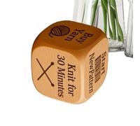 Knitting Dice,Wooden Decision Dice with 6 Engraved Sewing Tasks | Knitting Sewing Art Craft Accessory for Crafters Women Friends Family Sewers Mothers Grandmothers