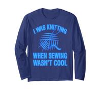 Knitting From The Start Retro Yarn Humor Long Sleeve T-Shirt