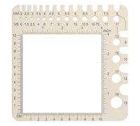 Knitting Gauge Measuring Tool Wood Knitting Gauge Rulers Needle Sizer Stitch Counter Spinner Yarn Measure Tool for DIY Craft Crochet Accessories