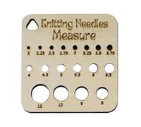 Knitting Gauge Measuring Tool Wooden Guide Knitting Tool for Spinners
