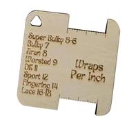 Knitting Gauge Measuring Tool Wooden Guide Knitting Tool for Spinners