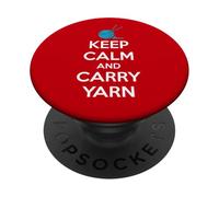 Knitting Gifts | Keep Calm and Carry Yarn Funny Knitter PopSockets Adhesive PopGrip