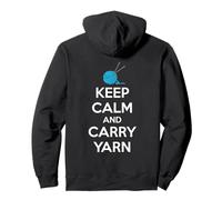 Knitting Gifts | Keep Calm and Carry Yarn Funny Knitter Pullover Hoodie