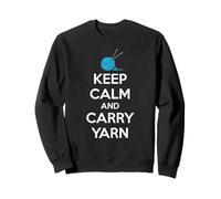 Knitting Gifts | Keep Calm and Carry Yarn Funny Knitter Sweatshirt