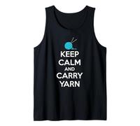 Knitting Gifts | Keep Calm and Carry Yarn Funny Knitter Tank Top