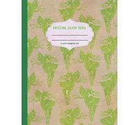 Knitting Graph Paper: Cute green dragon cartoon themed knitter's graph notebook 4:5 asymmetric ratio grid. Large format 8.5x11 size book.