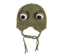 Knitting Hat For Cats And Dogs Cosplay Costume Adjustable Strap Crochet Pet Cap Cartoon Eyes Party Dress Up Soft And Comfortable Accessory