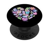 Knitting Heart Crotchet Supplies Cute PopSockets Adhesive PopGrip