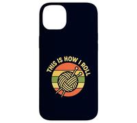 Knitting How I Roll Retro Yarn Ball Needles Funny Case for iPhone 14 Plus