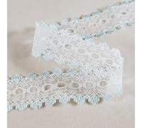 Knitting in Eyelet Lace (White/Blue, 5 metres)