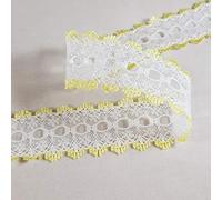Knitting in Eyelet Lace (White/Lemon, 25 metres)