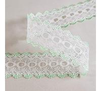 Knitting in Eyelet Lace (White/Mint, 5 metres)