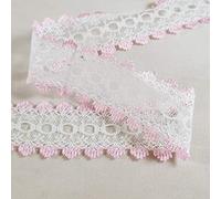 Knitting in Eyelet Lace (White/Pink, 25 metres)