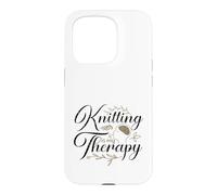 Knitting is My Therapy Crafting Crafter Fun Knitter Case for iPhone 15 Pro