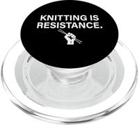 Knitting Is Resistance Feminist Craftivism Knitter Handmade PopSockets PopGrip for MagSafe