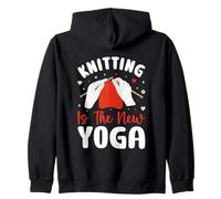 Knitting Is The New Yoga Relaxation Meditation Zip Hoodie