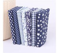 Knitting Kits for Beginners Adults Crafts Fabric Bundle Patchwork Squares Quilting Sewing Patchwork DIY 7PCS (Blue, One Size)