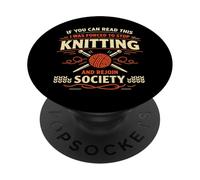 Knitting Knitter If You Can Read This I Was Forced To Stop PopSockets Adhesive PopGrip