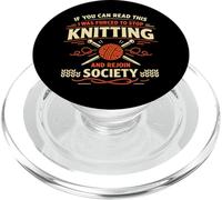 Knitting Knitter If You Can Read This I Was Forced To Stop PopSockets PopGrip for MagSafe