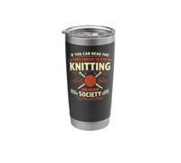 Knitting Knitter If You Can Read This I was Forced to Stop Stainless Steel Insulated Tumbler