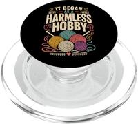 Knitting Knitter It Began As A Harmless Hobby PopSockets PopGrip for MagSafe