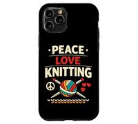 Knitting Knitter Peace Love Knitting Case for iPhone 11 Pro