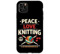 Knitting Knitter Peace Love Knitting Case for iPhone 11 Pro Max