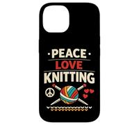 Knitting Knitter Peace Love Knitting Case for iPhone 14