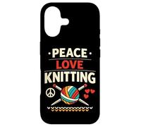 Knitting Knitter Peace Love Knitting Case for iPhone 17