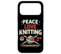 Knitting Knitter Peace Love Knitting Case for iPhone 17 Pro Max