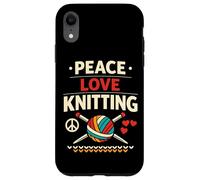 Knitting Knitter Peace Love Knitting Case for iPhone XR